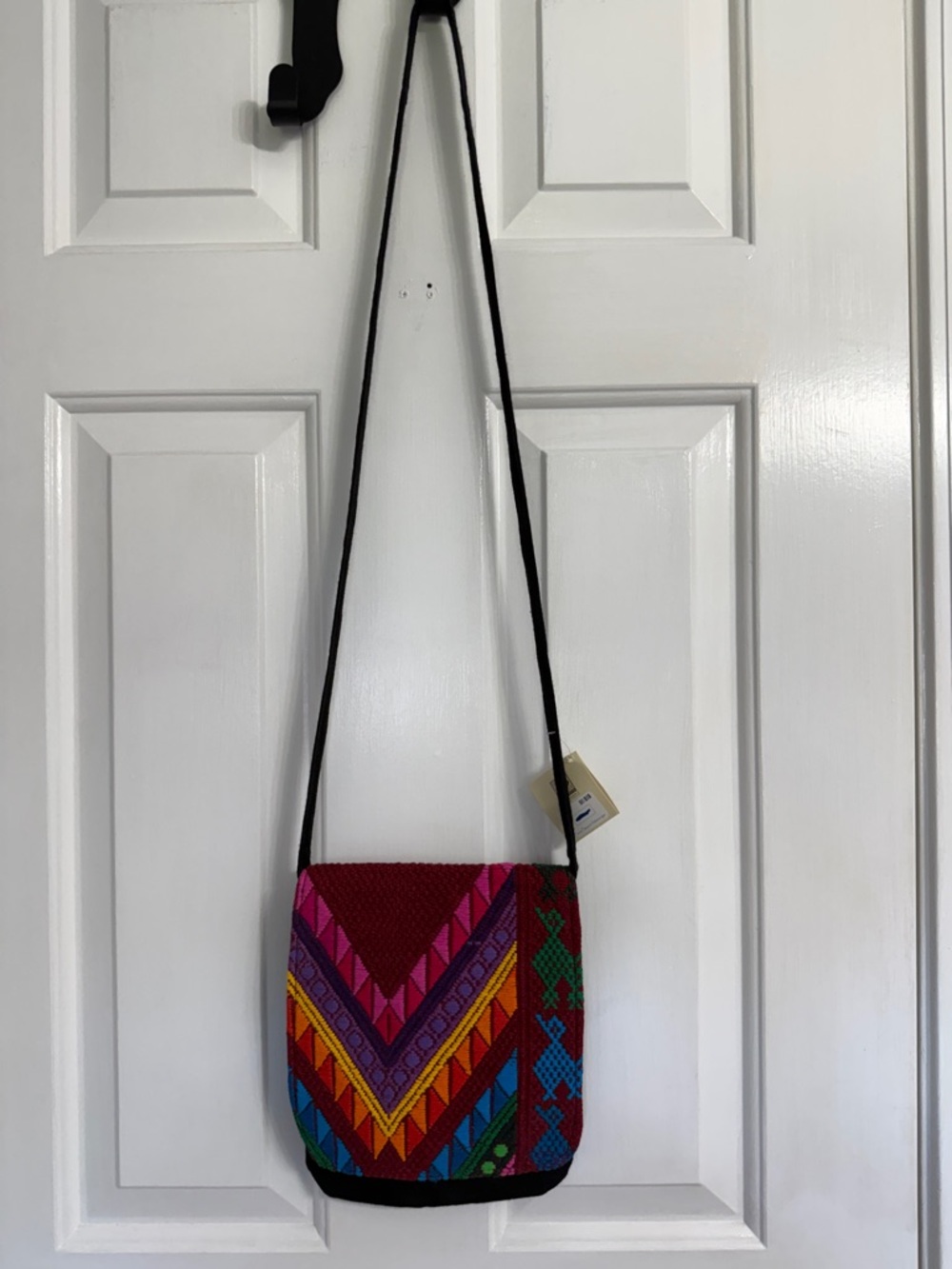 Colorful Ethnic Pattern Crossbody Bag - Red Multi